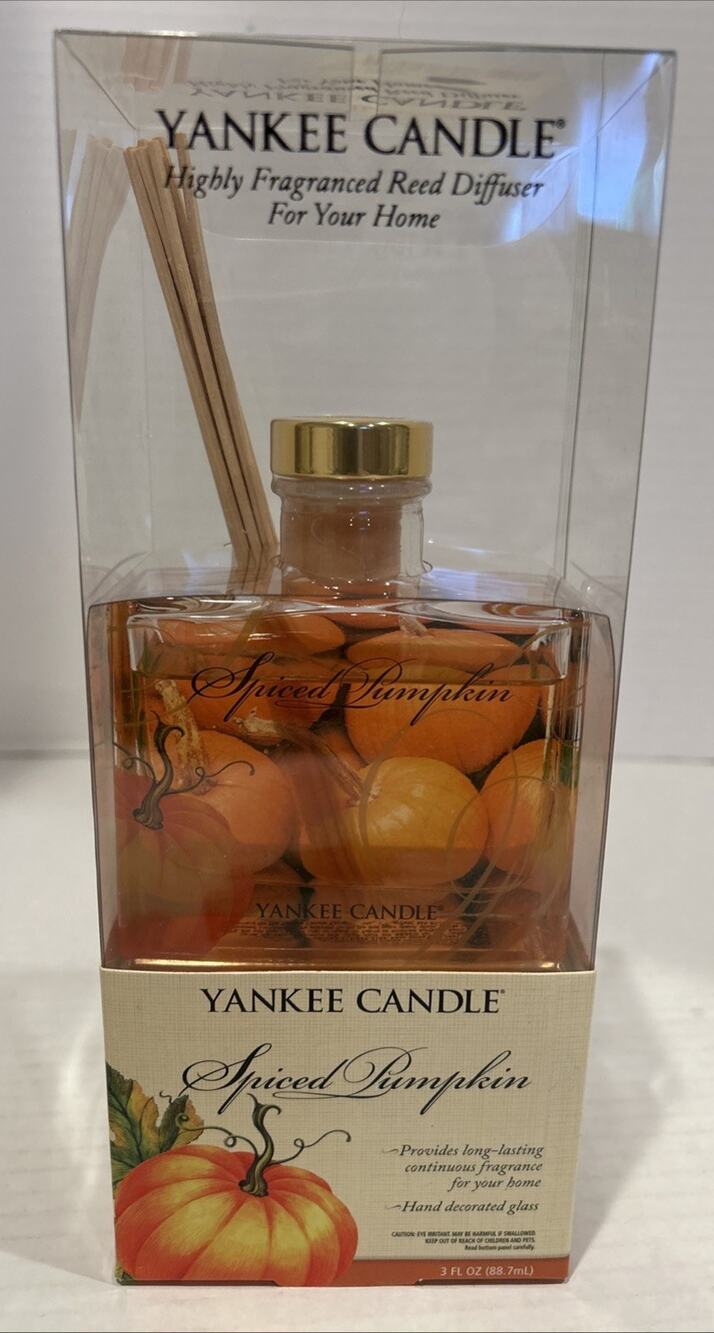 NEW Fall Yankee Candle Spiced Pumpkin 3 Oz Fragranced Reed Diffuser 2009 Sealed!
